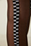 Black Plaid Detailed Pantyhose-Pentilicious - 2