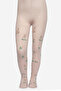 Girl's Pretty Mini Forest Powder Pink Pantyhose