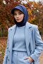 Women's Ready-To-Wear Cap with Winter Visor and Closure Feature, Navy Blue, B-88O