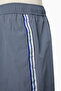 Gray Stripe Detailed Striped Men's Swim Shorts - 2