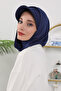 Women's Ready-To-Wear Cap with Winter Visor and Closure Feature, Navy Blue, B-88O - 4