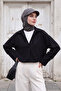 Winter Hijab Cap with Removable Visor, Anthracite, B-82O