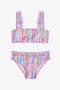 Girl's Ribbon Bandeau Ribbon Patterned Bikini Set - 2