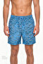 Men's Belted Deep Zebra Camouflage Patterned Swim Shorts