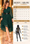 Elegant Women's Dress Chiffon Fabric Flared Cut Double Breasted Collar Midi Length - 6
