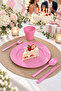 50-Piece Luxury Hard Plastic Party Birthday Presentation Invitation Engagement Promise Plate Cup Fork Spoon Knife Set - 6