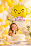 Sun And Happy Birthday Cloud Foil Balloon 86 Cm - 2