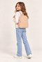 Parachute Fabric Floral Quilted Backpack with Faux Detailing, Peach Color Girls' Backpack - 2