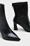 Lizzie Pointed Toe Thick Heeled Women's Stylish Boots with Back Zipper - 2