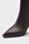 Lizzie Pointed Toe Thick Heeled Women's Stylish Boots with Back Zipper - 5