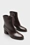 Isabella Round Toe Side Zipper Mid Heel Women's Boots