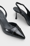 Salli Pointed Toe Open Back Mid-Heeled Women's Shoes - 3