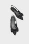 Ania Pointed Toe Satin Open Back Women's Ballerinas - 5