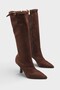 Lucia Stretch Pointed Toe Side Zipper High Heeled Stylish Women's Boots