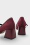 Susann Pointed Toe Thick Medium Heel Strappy Suede Women's Shoes - 3