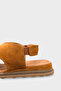 Elvira Cross-Strapped Velcro Leather Women's Sandals - 3