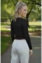 Black Crew Neck Slim Fit Soft Touch Long Sleeve Blouse Oversize Body Hzlrbnbisdüz11Body - 4