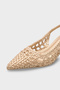 Laurie Knitted Pointed Toe Mid-Heel Open-Back Women's Shoes - 3