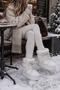 Beatrisa Round Toe Thick-Sole Fur-Trimmed Women's Snow Boots - 2