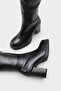 Ophelia Side Zipper Round Toe Track Thick Heel Casual Women's Boots - 6