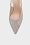 Laryssa Full Stone Pointed Toe Satin Slingback Women's Heeled Wedding Shoes - 2