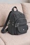 Women's Gray Medium Size Multi-Compartment Fabric Backpack – Stylish Design with Large Volume and Zipper for Daily Use