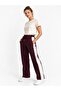 Relax Time Women's Oversize Elastic Waist Side Pockets Wide Leg Sweatpants Comfortable Fit Casual Style Burgundy - 3