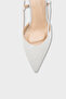 Susie Genuine Leather Lined Pointed Toe Mid-Heel Glitter Open-Back Women's Shoes - 2