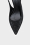 Laryssa Full Stone Pointed Toe Satin Slingback Women's Heeled Wedding Shoes - 2
