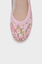 Gabey Buckle Strap Mesh Floral Patterned Round Toe Flat Heeled Casual Women's Ballerinas - 3