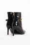 Women's Genuine Leather Boots Black Patent Leather - 3