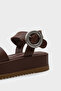 Dolly Cross Strap Comfort Buckle Wedge Heeled Women's Sandals - 3
