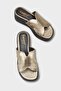 Genuine Leather Suede Wedge Heeled Women's Sandals - 2