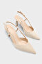 Susie Genuine Leather Lined Pointed Toe Mid-Heel Glitter Open-Back Women's Shoes