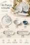 Yonca 16 Piece Luxury Breakfast Set for 6 People Breakfast Presentation Set - 6