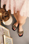 Manon Blunt Toe Metal Accessory Short Heeled Comfort Women's Slippers - 2