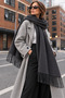 Soft Feel Women's Scarf – Soft Textured Wide Oversized Tassel Shoulder Shawl