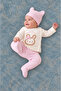 Rocha Baby Happy Bunny Embroidered 3-Piece Set - Pants with Booties and Hat with Ears Set