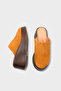 Kelcey Genuine Suede Wedge Heeled Women's Sabo Slippers - 4