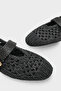 Dannie Hand Knitted Straw Leather Lined Women's Ballerinas - 3