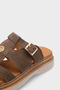Cheri Genuine Suede Gladiator Wedge Heel Women's Slippers - 3