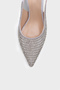 Laryssa Full Stone Pointed Toe Satin Slingback Women's Heeled Wedding Shoes - 2