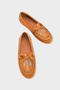 Lisabeth Red Leather Pack Embroidered Soft Women's Loafers Shoes - 5