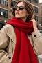 Soft Feel Women's Scarf – Soft Textured Wide Oversized Tassel Shoulder Shawl - 2