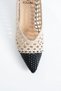 Women's Genuine Leather Straw Heeled Shoes Beige - 4