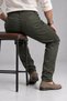 Men's Linen Trousers Canvas Lycra Regular Fit Khaki 106 - 4