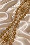 Beaded Floral Patterned Ribbon Lace on Tulle (1 Meter)