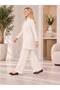 Women's fisherman neck zippered knitwear set - 5