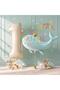 Cute Green Whale 1st Birthday Balloon Set, Sea and Ocean Creatures Themed Balloons and Cream Number Balloons