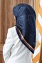 100% Twill Silk Marble Patterned Navy Blue Colored 90X90 Scarf Sewing Shape: Hand Sewing - 7